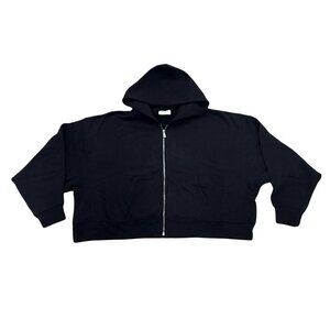 Tribe Kelley Women’s Black Zip Hoodie “Everything Is the Teacher” Graphic NWOT